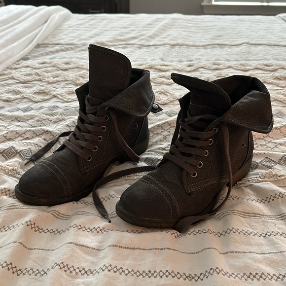 Womens grey rocketdog leather combat boots size 8 - Picture 5 of 5